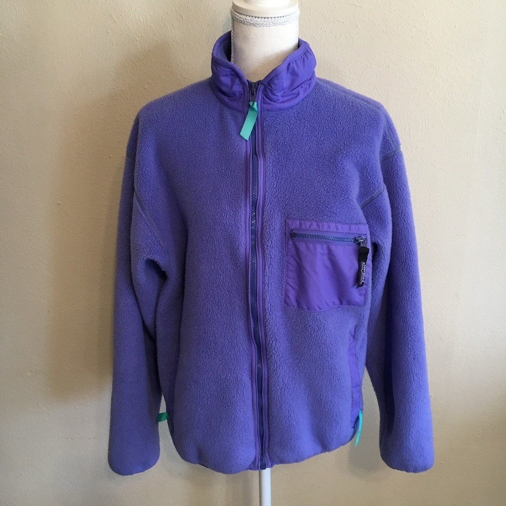 Vintage Patagonia Periwinkle Full Zip Fleece USA Small